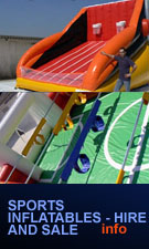 sports inflatables for hire, inflatables games 