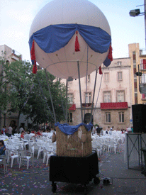 White inflatable hot-air style balloon