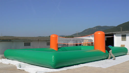 Inflatable volleyball court